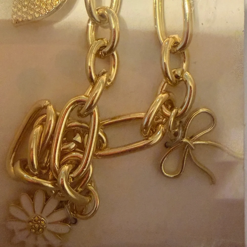 BaubleBar Gold-Tone Charm Chain with Fruit and Floral Charms